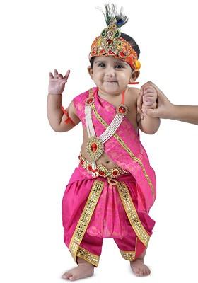 Boys Krishna Dress Costume Set With Accessories