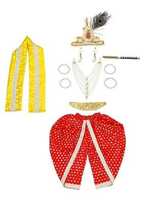 Boys Krishna Dress Costume Set With Accessories