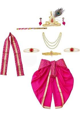 Boys Krishna Dress Costume Set With Accessories