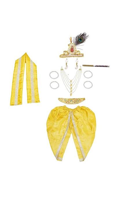 Boys Krishna Dress Costume Set With Accessories