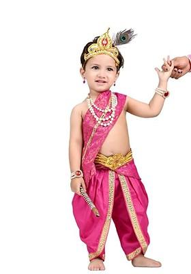 Boys Krishna Dress Costume Set With Accessories