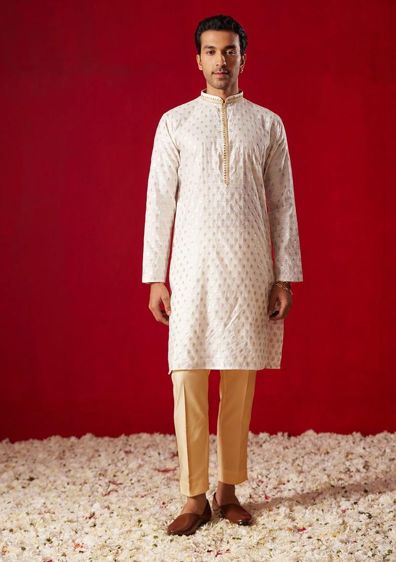 Rose Gold Solid Poly Blend Pyjama For Men