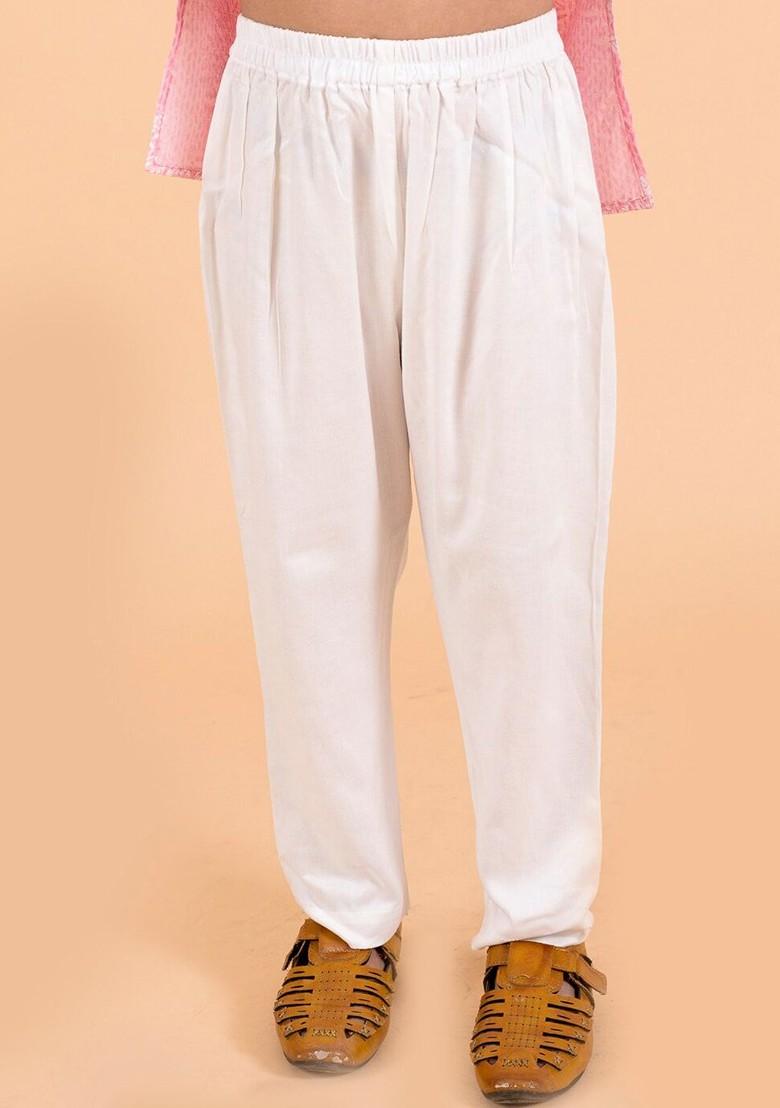 Pink Embroidered Poly Blend Kurta Set For Boy