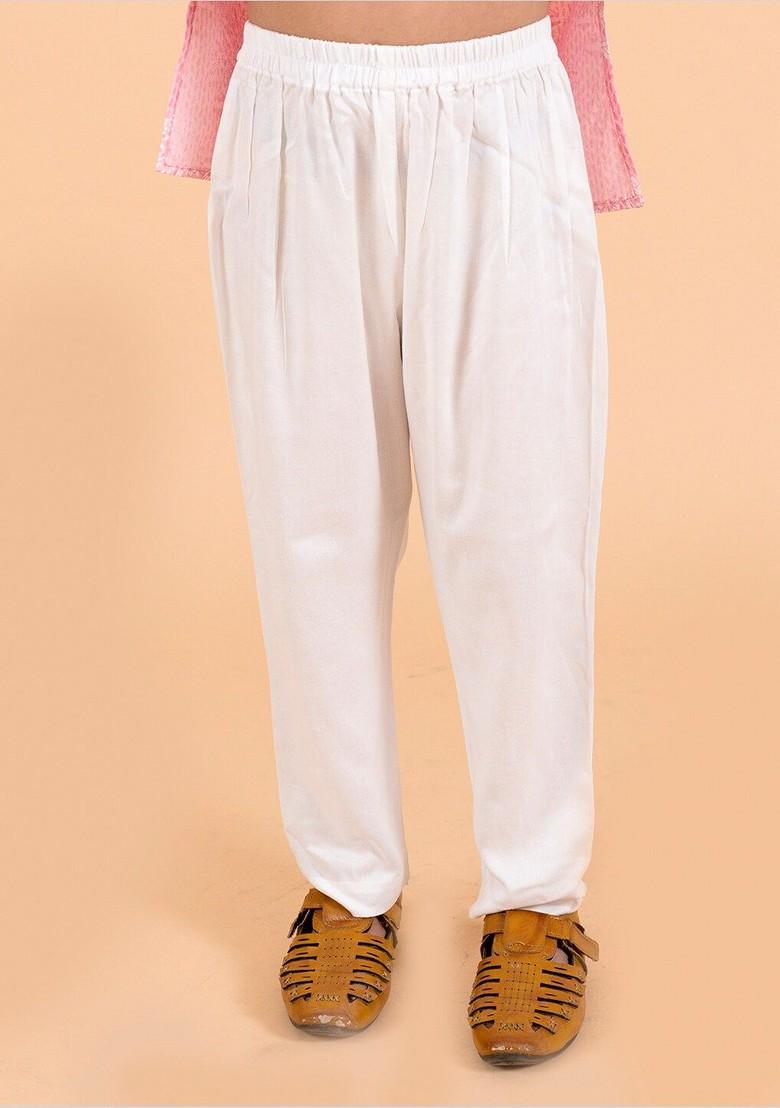 Pink Printed Poly Blend Kurta Set For Boy