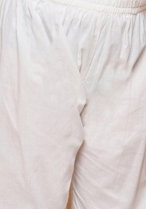 Blue Floral Printed Regular Pure Cotton Kurta With Pyjama And Nehru Jacket For Boys