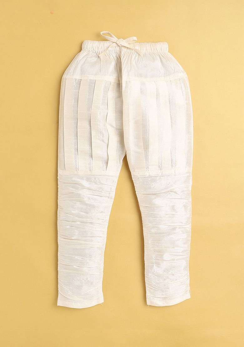 Boys Ethnic Motifs Printed Mandarin Collar Straight Kurta With Dhoti Pants - Indya