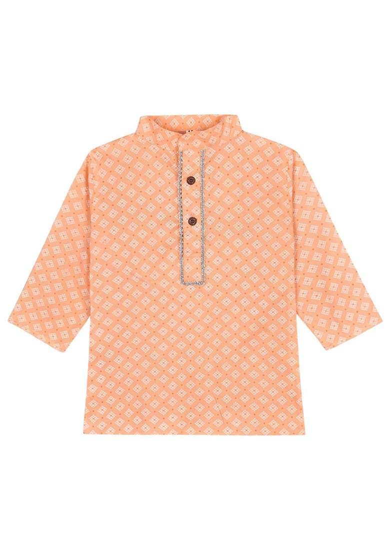 Boys Ethnic Motifs Printed Regular Kurta With Dhoti Pants - Indya
