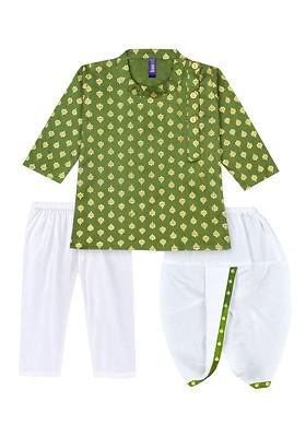 Boys Ethnic Motifs Printed Regular Kurta With Pyjamas