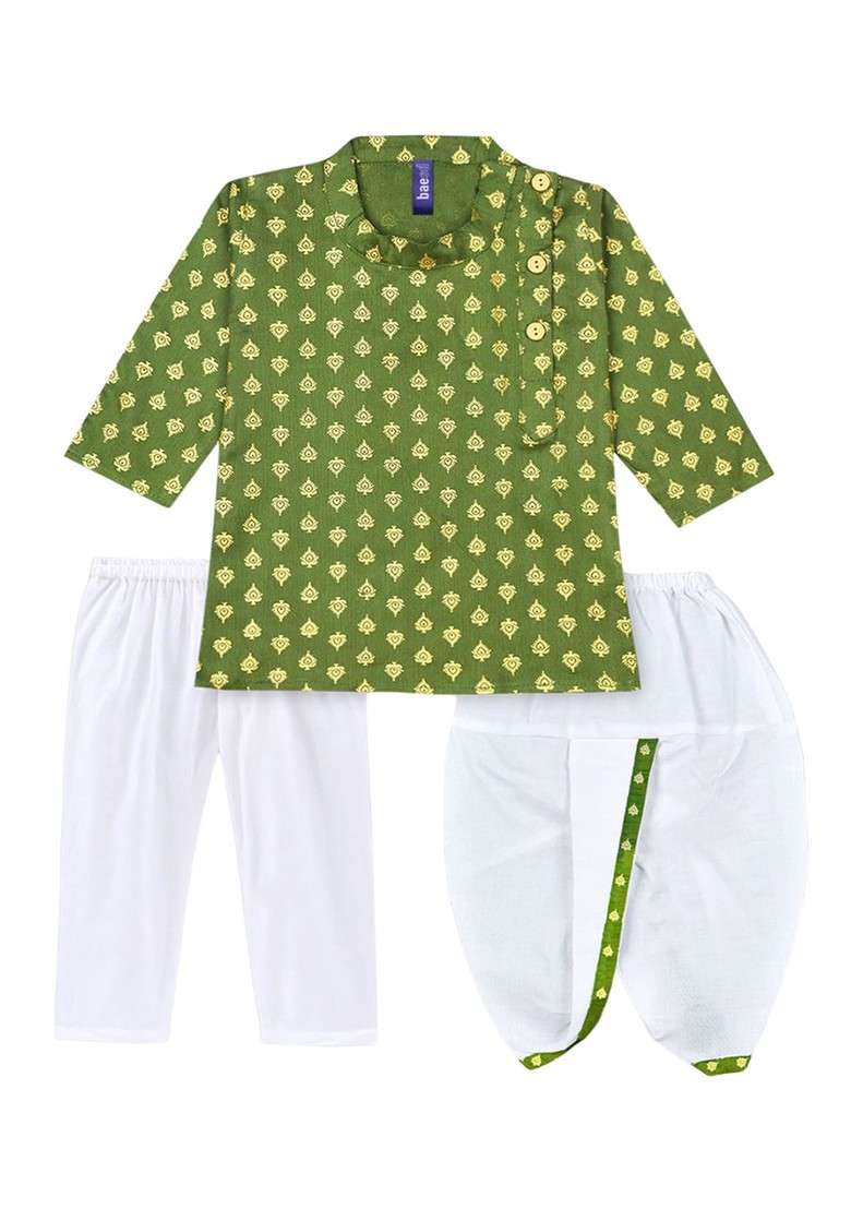 Boys Ethnic Motifs Printed Regular Kurta With Pyjamas - Indya