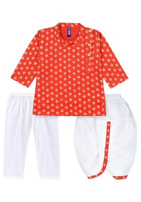 Boys Ethnic Motifs Printed Regular Kurta With Pyjamas