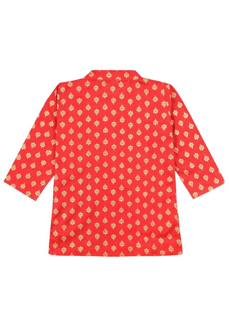 Boys Ethnic Motifs Printed Regular Kurta With Pyjamas - Indya