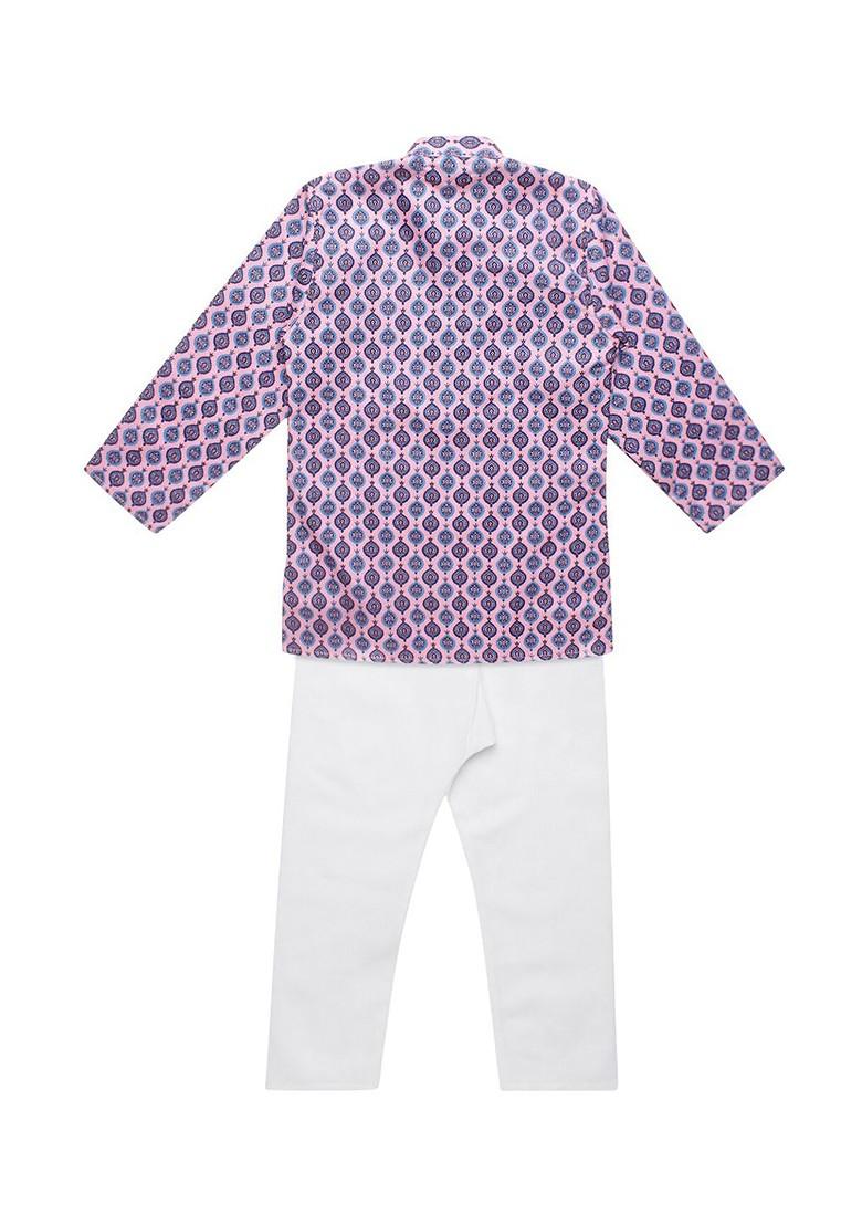Boys Ethnic Motifs Printed Regular Pure Cotton Kurta With Pyjamas