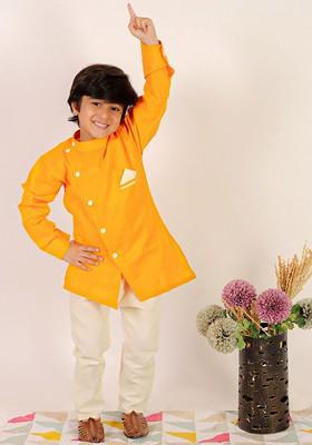 Boys Regular Pure Cotton Kurta With Pyjamas