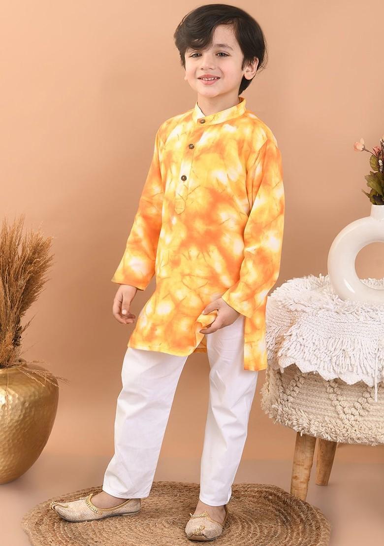 Boys Ombre Dyed Regular Kurta With Pyjamas