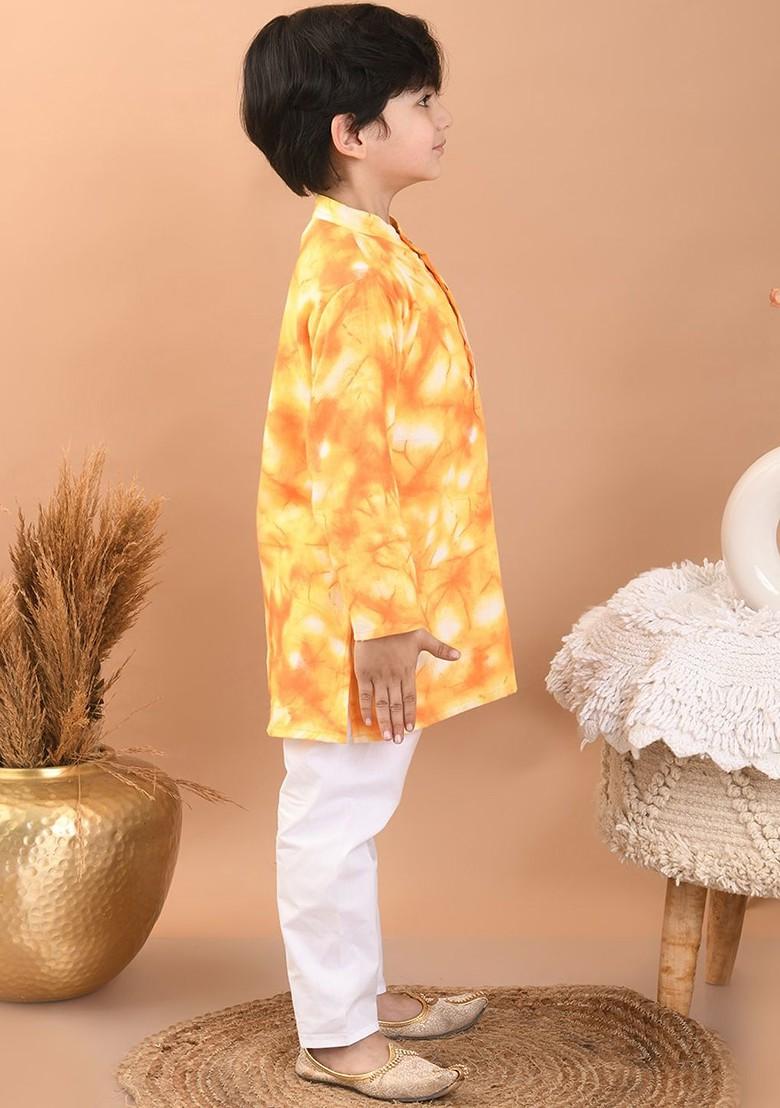 Boys Ombre Dyed Regular Kurta With Pyjamas