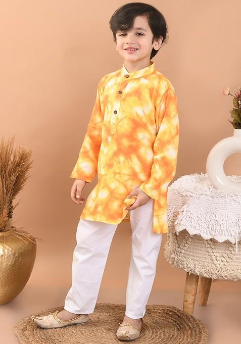 Boys Ombre Dyed Regular Kurta With Pyjamas