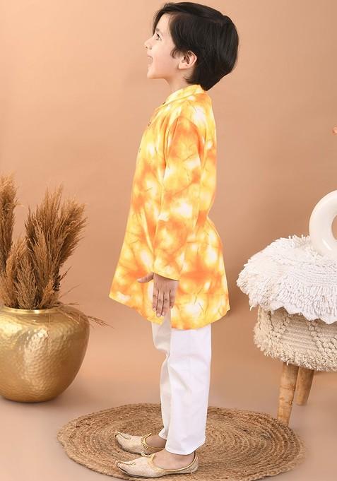 Boys Ombre Dyed Regular Kurta With Pyjamas