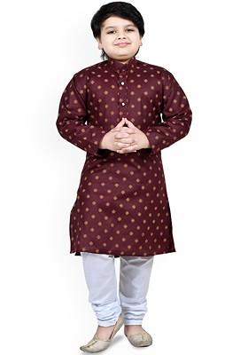 Boys Ethnic Motifs Printed Regular Kurta With Pyjamas