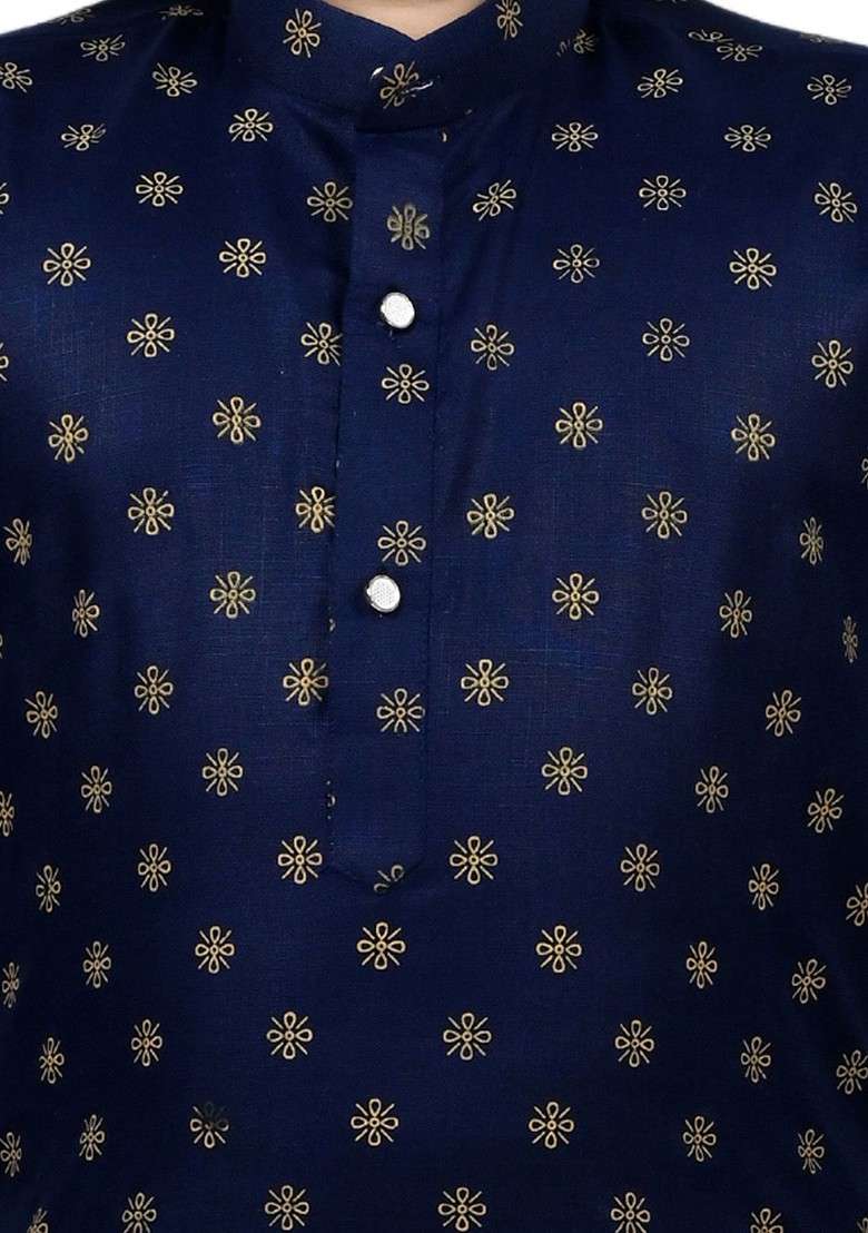 Boys Ethnic Motifs Printed Kurta With Pyjamas - Indya