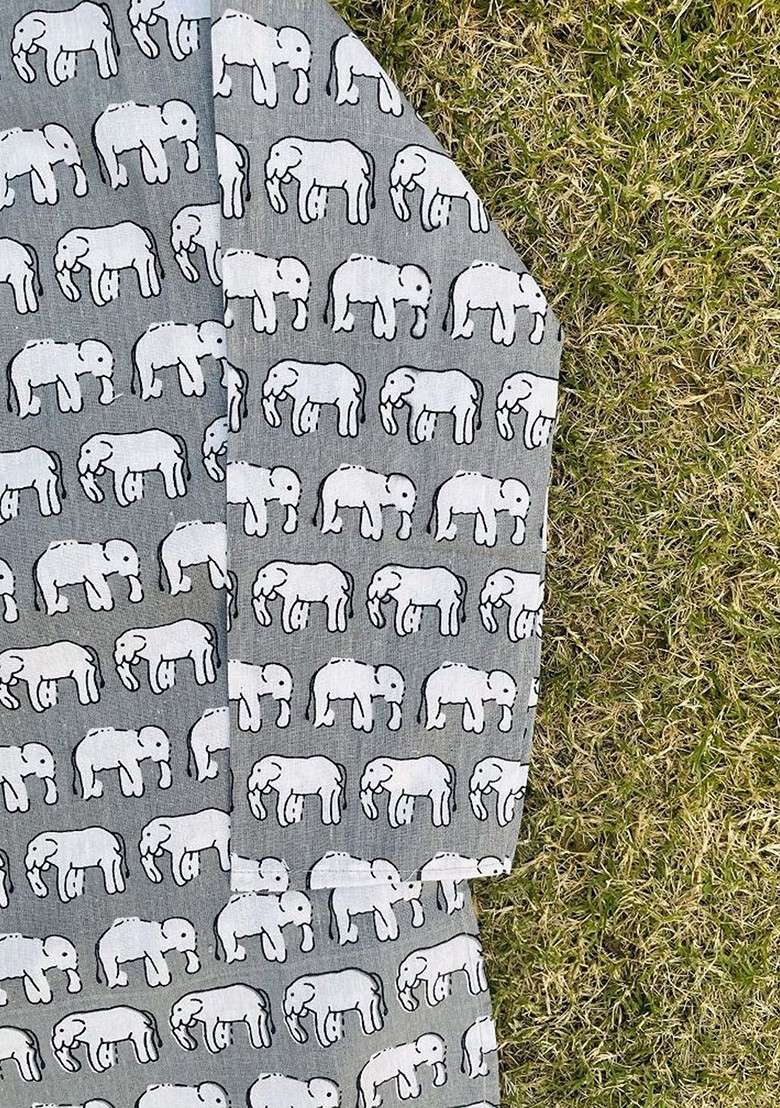 Boys Animal Printed Regular Kurta With Pyjamas - Indya