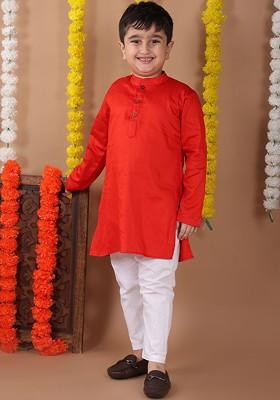 Boys Pure Cotton Kurta With Trouser