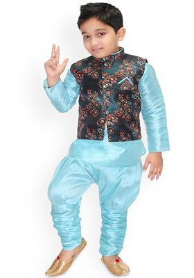 Boys Mandarin Collar Kurta With Trousers