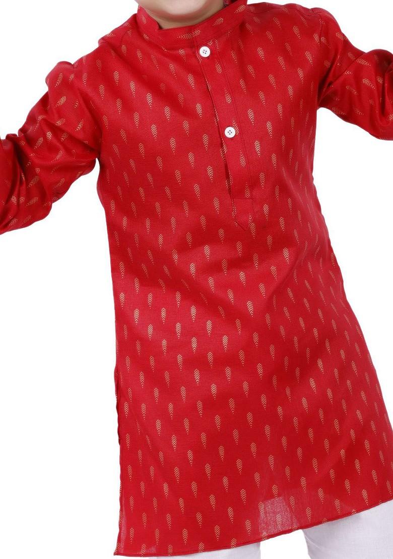 Boys Paisley Printed Regular Kurta With Trousers - Indya