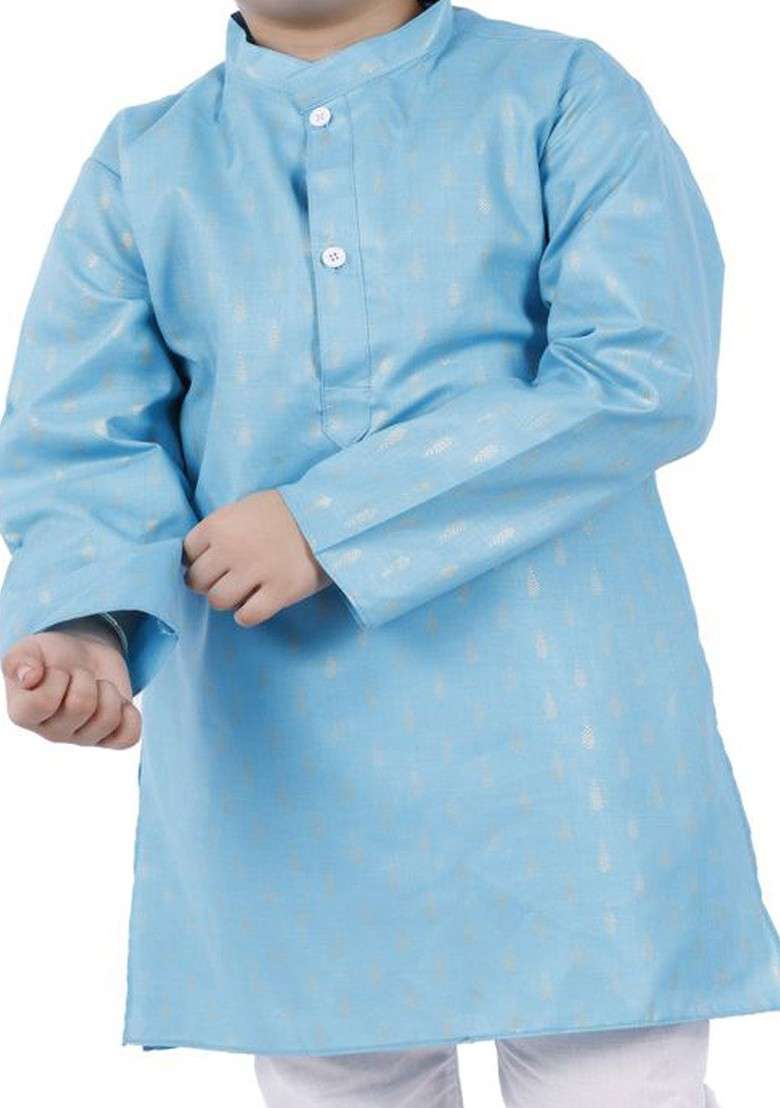 Boys Ethnic Motifs Regular Kurta With Trousers - Indya
