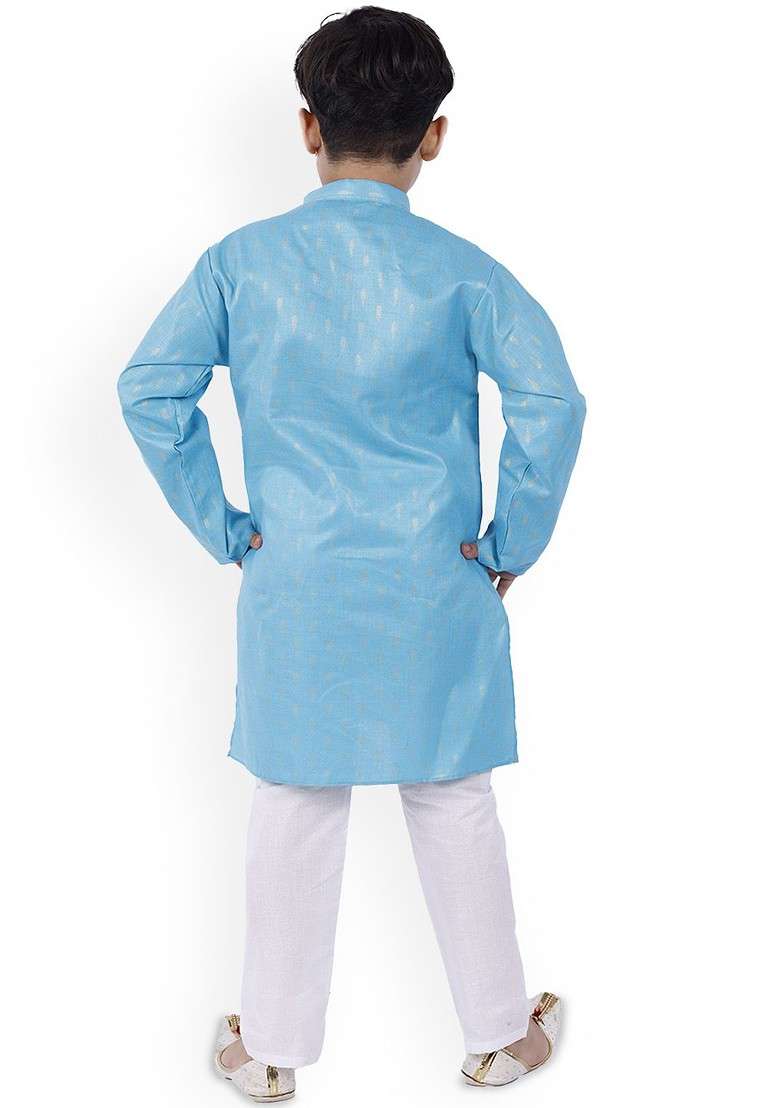 Boys Ethnic Motifs Regular Kurta With Trousers - Indya