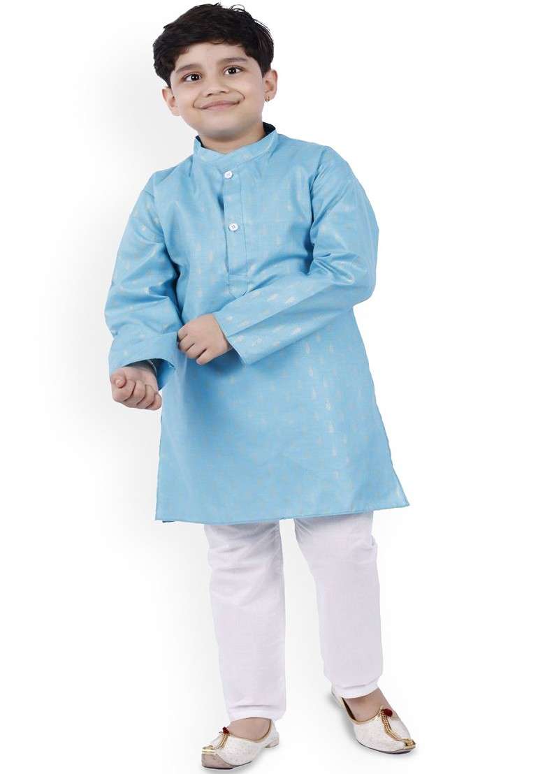 Boys Ethnic Motifs Regular Kurta With Trousers - Indya