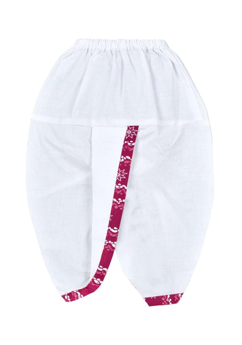 Boys Ethnic Motifs Printed Mandarin Collar Kurta With Dhoti Pants - Indya