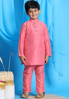 Boys Long Sleeves Kurta With Pyjamas