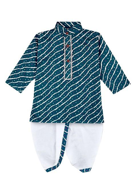 Boys Striped Straight Kurta With Dhoti Pants — view on Indya