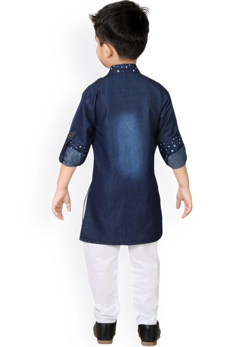 Boys Regular Kurta With Pyjama - Indya