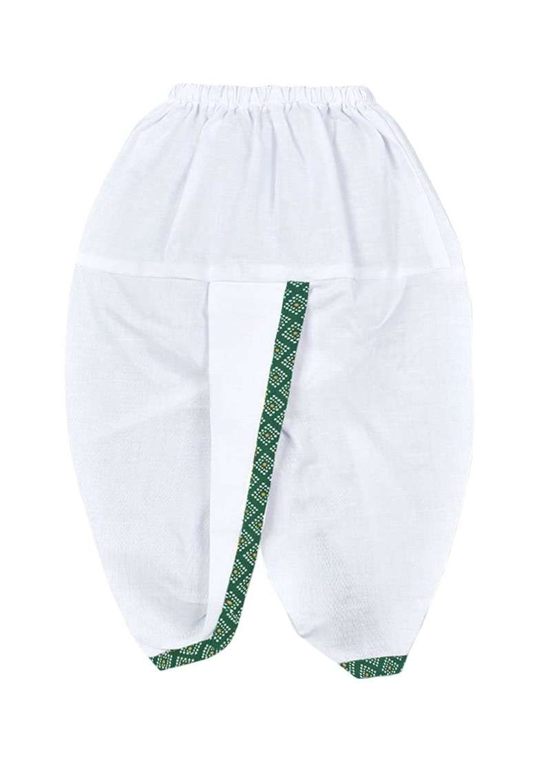 Boys Ethnic Motifs Printed Regular Straight Kurta With Dhoti Pants - Indya