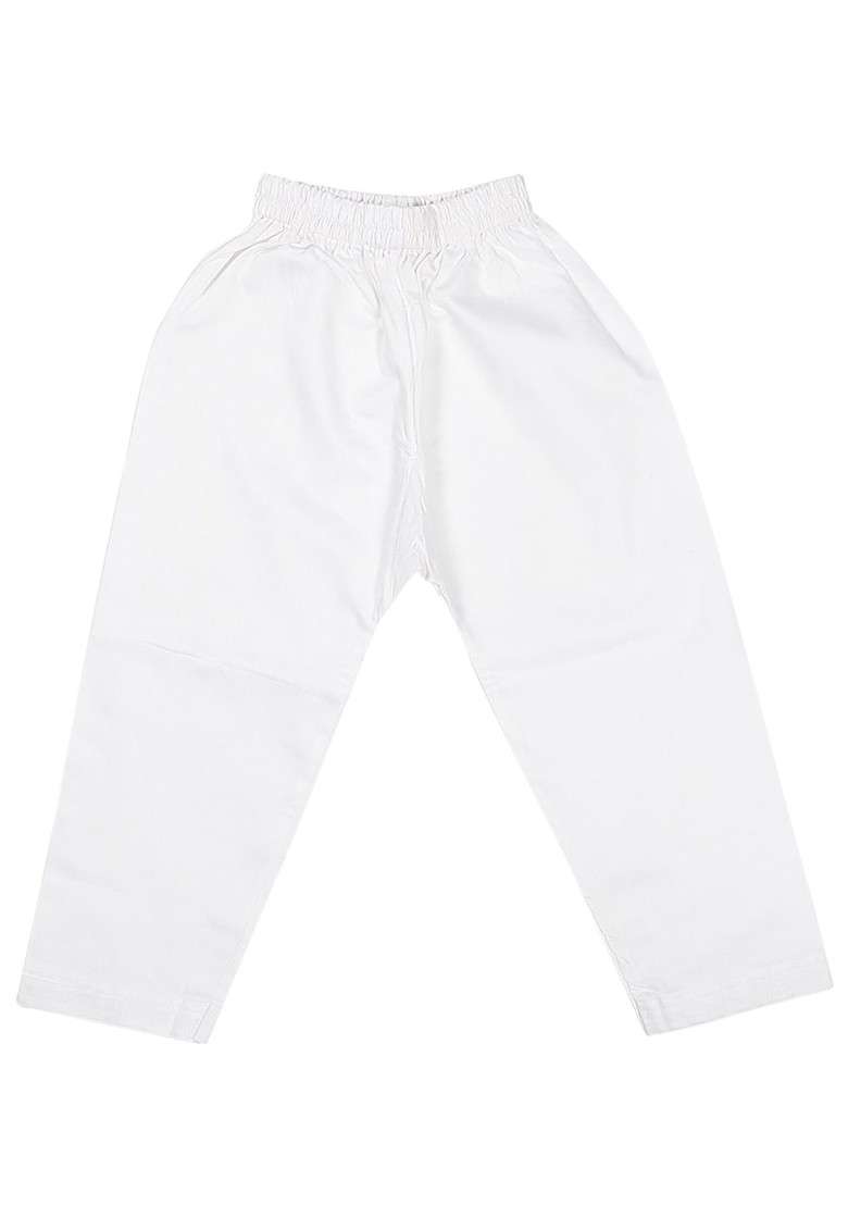 Boys Mustard Yellow And White Pure Cotton Chikankari Kurta Pyjama Set - Indya