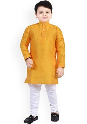 Boys Ethnic Motifs Regular Kurta With Pyjamas