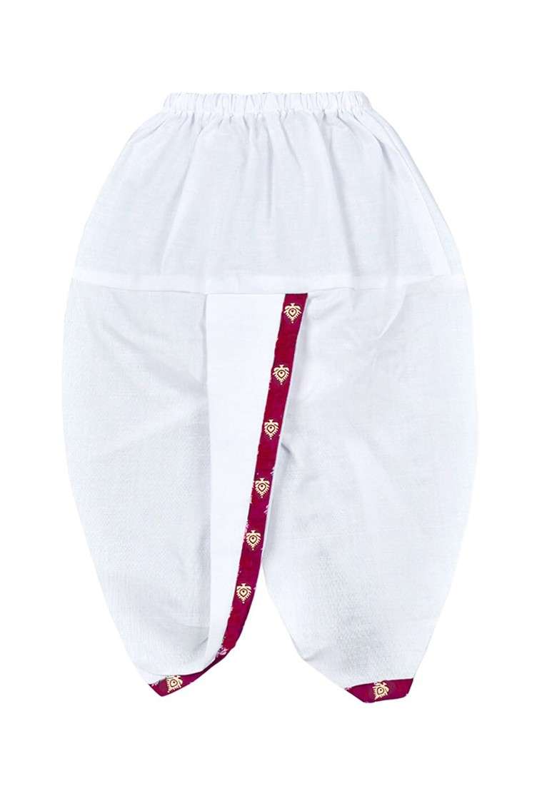 Boys Ethnic Motifs Printed Mandarin Collar Kurta With Dhoti Pants - Indya