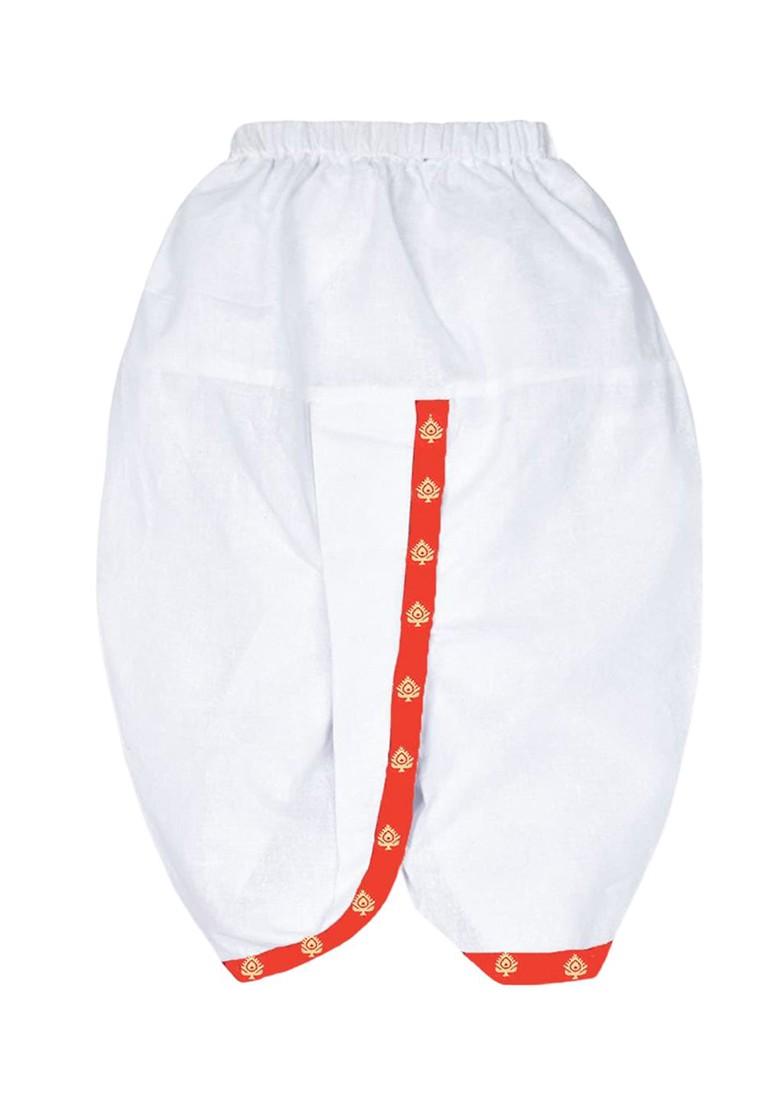 Boys Ethnic Motifs Printed Regular Straight Kurta With Dhoti Pants - Indya