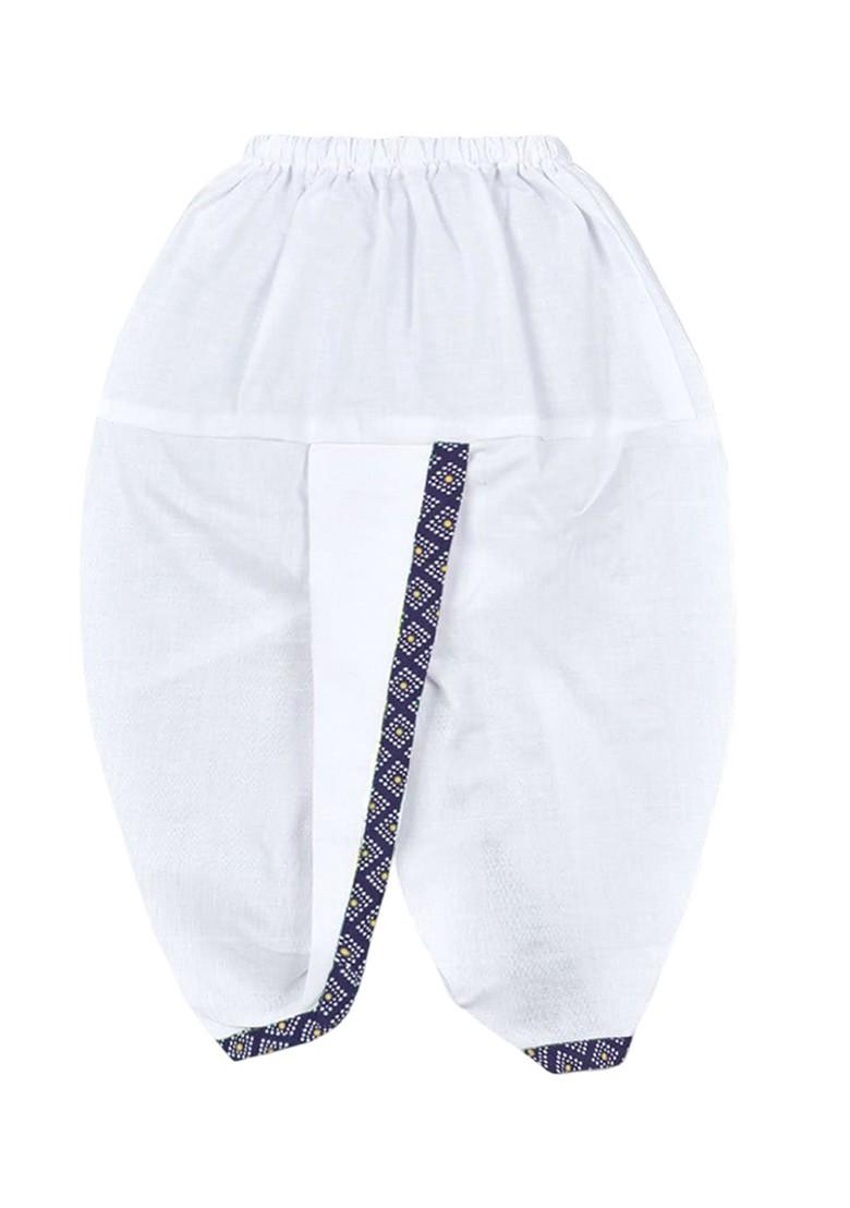 Boys Ethnic Motifs Printed Regular Straight Kurta With Dhoti Pants - Indya