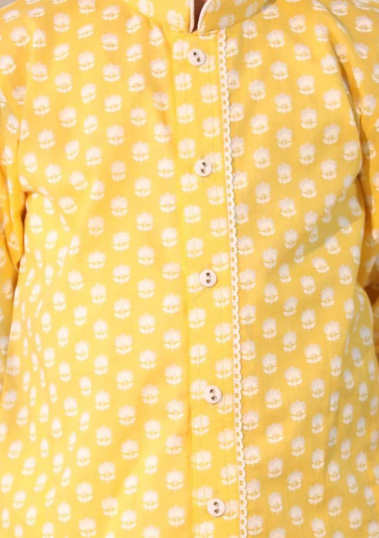 Boys Ethnic Motifs Printed Regular Kurta With Pyjamas - Indya