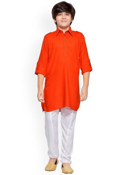 Boys Regular Kurta With Pyjamas — view on Indya