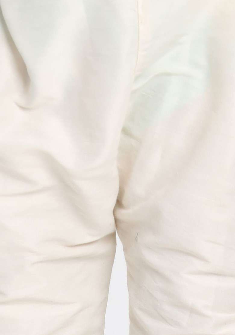 Boys Black And Cream Coloured Solid Kurta With Churidar - Indya