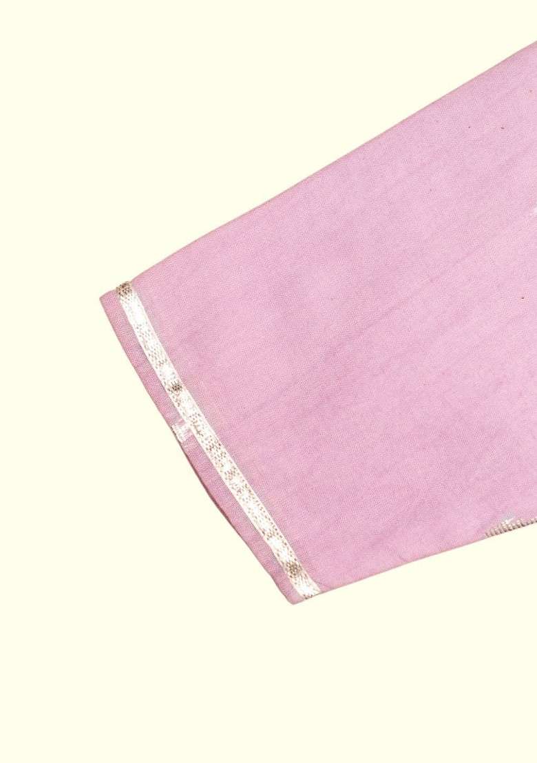 Purple Woven Design Cotton Kurta Dhoti Set For Boys - Indya