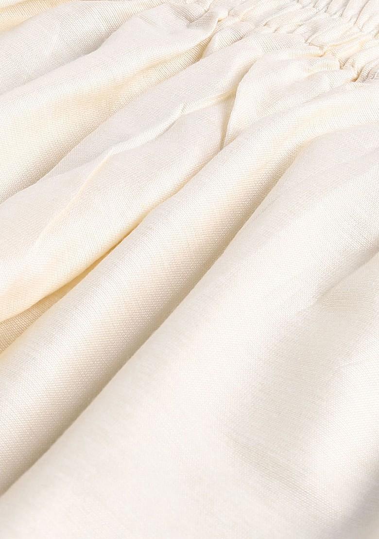 Cream Printed Blended Kurta Set For Boys - Indya