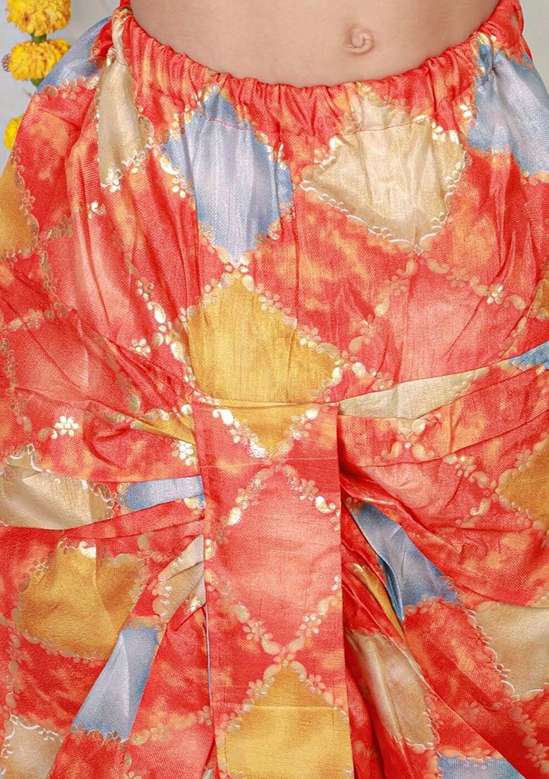 Black Printed Blended Kurta Dhoti Set For Boys - Indya