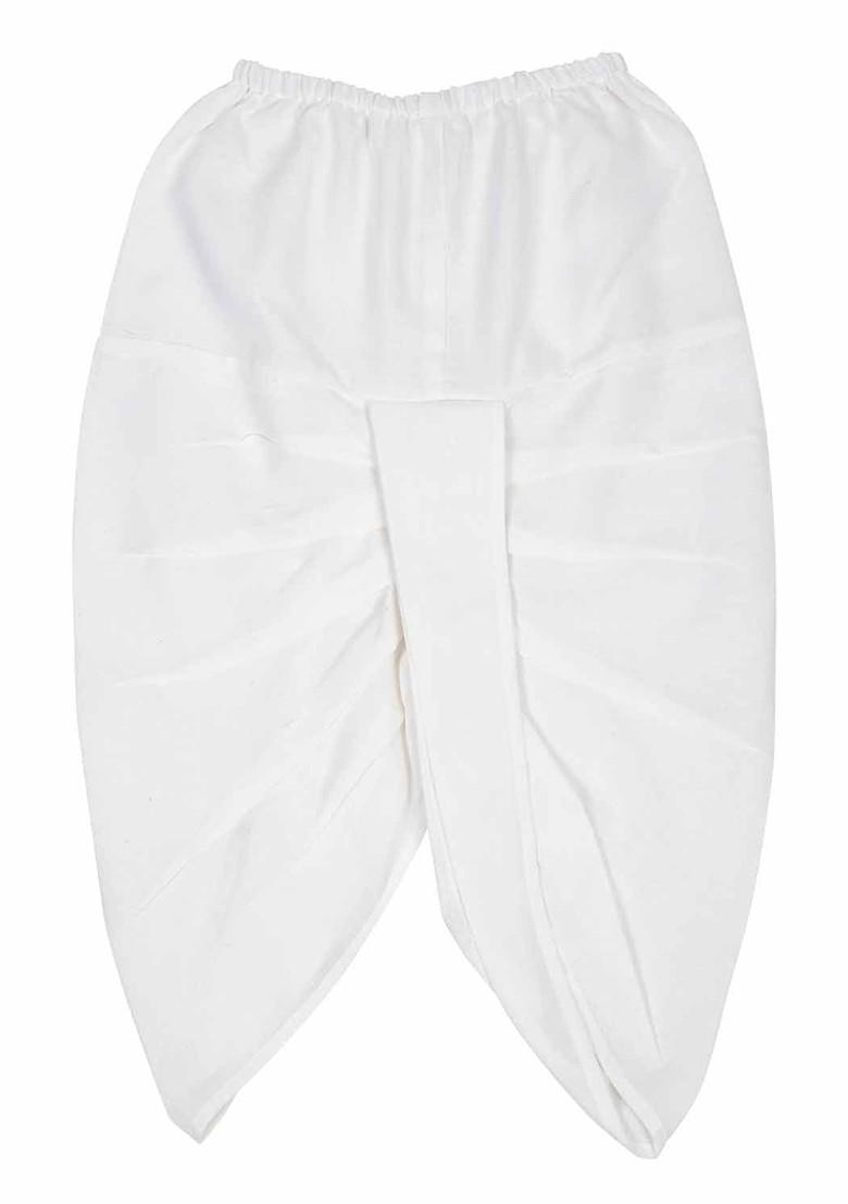 Orange Printed Cotton Kurta Dhoti Set For Boys - Indya