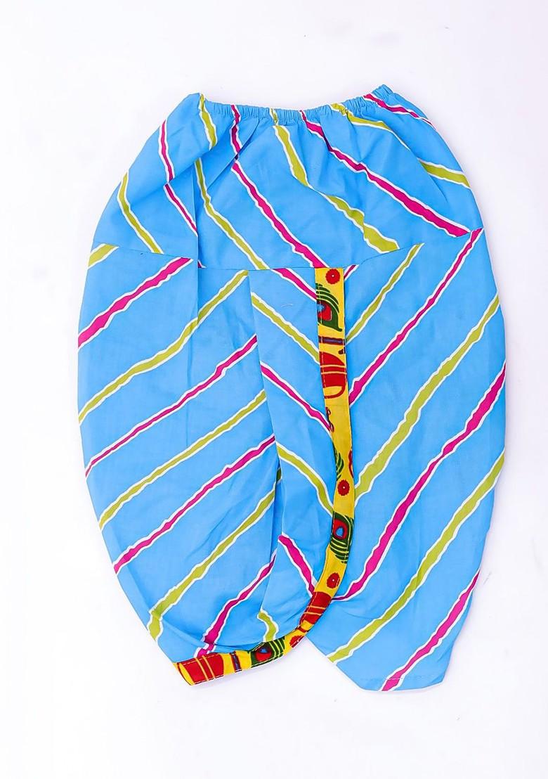 Yellow Printed Cotton Kurta Dhoti Set For Boys - Indya