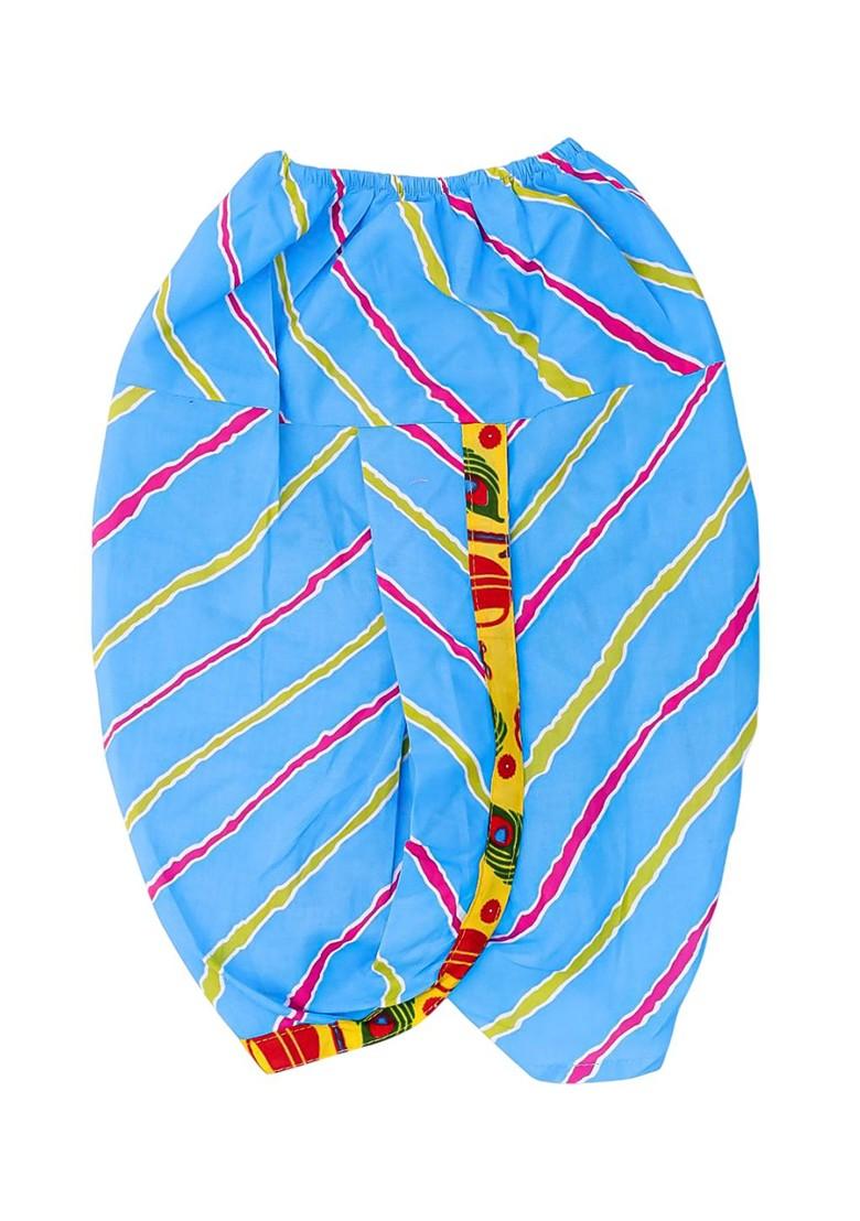 Yellow Printed Cotton Kurta Dhoti Set For Boys - Indya