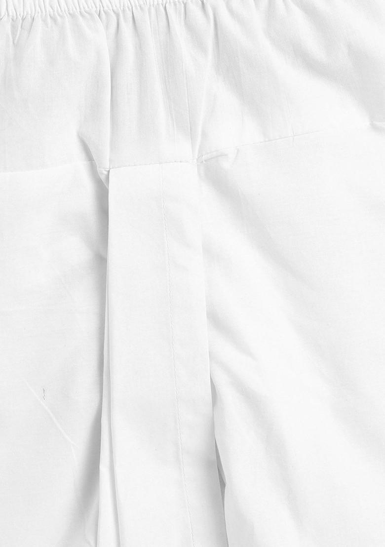 Peach Printed Cotton Kurta Dhoti Set For Boys - Indya